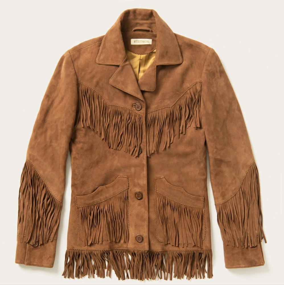 Stetson Lamb Suede Fringed Jacket NWT